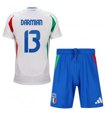 Italien Matteo Darmian #13 Replika Babytøj Udebanesæt Børn EM 2024 Kortærmet (+ Korte bukser)